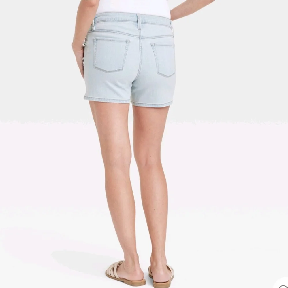 Under Belly Maternity Jean Shorts Isabel Maternity by Igrid & Isabel Side Panels
